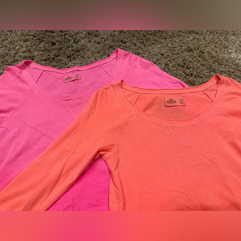 Two Hollister Long Sleeve Shirts